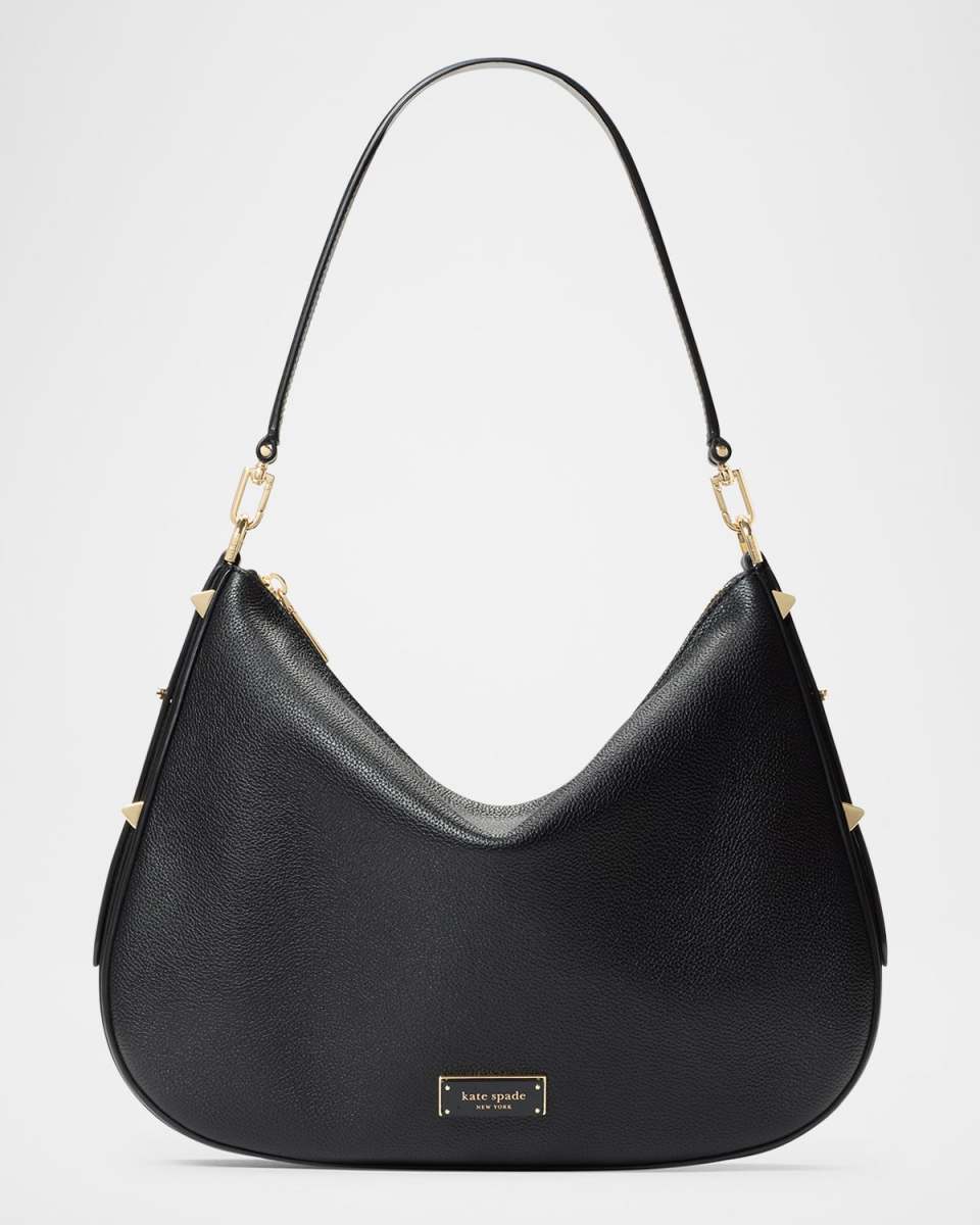 liv large pebbled leather hobo bag